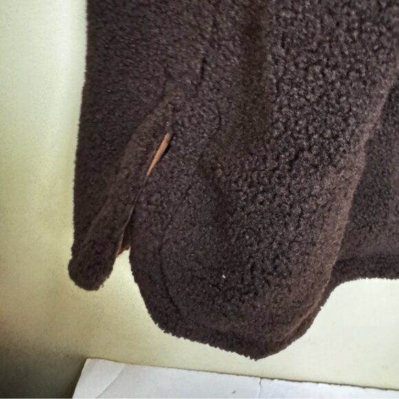 UGG Kookaburra NEW Oversized Sherpa Fleece Jacket Shacket Brown Warm SoftCozy XL - Picture 11 of 16